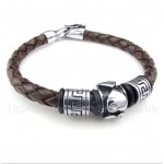 Titanium Leather Bracelet