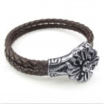 Titanium Leather Bracelet