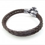 Titanium Leather Bracelet