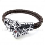 Titanium Leather Bracelet