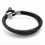 Titanium Leather Bracelet