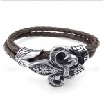 Titanium Leather Bracelet