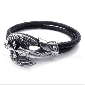 Titanium Leather Bracelet