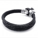 Titanium Leather Bracelet