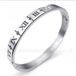 Titanium Diamond Roman Numerals Bracelet