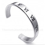 Titanium Roman Numerals Bracelet