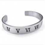 Titanium Roman Numerals Bracelet