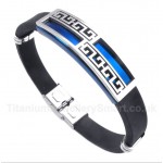 Titanium Rubber Blue Bracelet