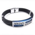 Titanium Rubber Blue Bracelet