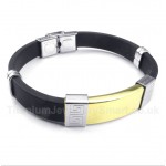 Titanium Rubber Greek Meander Pattern Bracelet