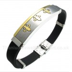 Titanium Gold Rubber Bracelet