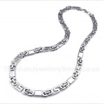 Titanium Greek Meander Pattern Necklace