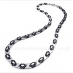 Titanium Black Half Crescent Necklace