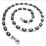 Titanium Black Half Crescent Necklace