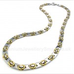 Titanium Gold Half Crescent Necklace