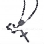 Titanium Black Jesus Necklace