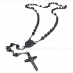 Titanium Black Jesus Necklace