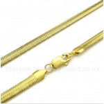 20 inch Titanium Gold Snake Necklace