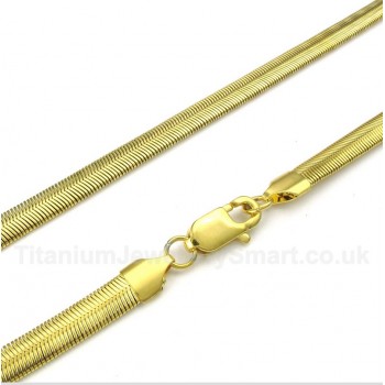 20 inch Titanium Gold Snake Necklace