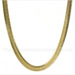 20 inch Titanium Gold Snake Necklace