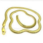 20 inch Titanium Gold Snake Necklace