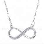 Titanium Diamond Infinity Symbol Necklace