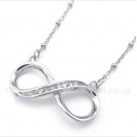 Titanium Diamond Infinity Symbol Necklace