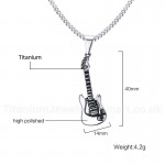 Men's Titanium Pendant 40 mm Guitar PN-694