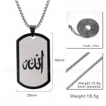 Men's Titanium Pendant 48 mm Allah Black PN-004