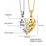 Unisex Titanium Pendant Love Heart Shaped Puzzle PBF-004