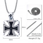 Men's Titanium Pendant 36 mm Black Sign of Templar PN-721