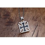 Men's Titanium Pendant 36 mm Black Sign of Templar PN-721