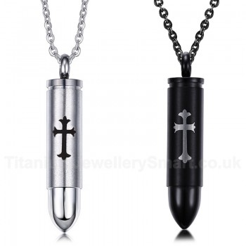 Unisex Titanium Pendant 50 mm Bullet 