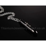 Unisex Titanium Pendant 50 mm Bullet 