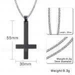 Men's Titanium Pendant 55 mm Cross PN-571