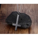 Men's Titanium Pendant 55 mm Cross PN-571