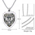 Men's Titanium Pendant Shield Medal Camo PN859