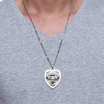 Men's Titanium Pendant Shield Medal Camo PN859