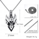 Men's Titanium Pendant Tag Punk Skull PN-196