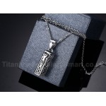 Unisex Titanium Pendant Pet Casket Openable PN-278