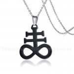 Men's Titanium Pendant Satan Cross Black PN-1067