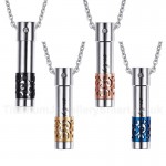 Women's Titanium Pendant Cylinder Openable Perfume Bottle PN-533