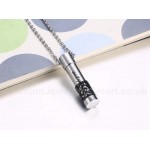 Women's Titanium Pendant Cylinder Openable Perfume Bottle PN-533