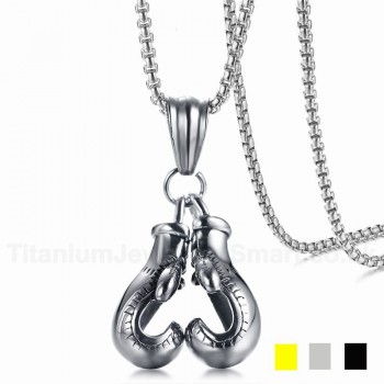 Men's Titanium Pendant Sport Boxing Gloves PN-883