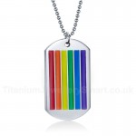 Unisex Titanium Pendant Rainbow Multicolor P PN-003