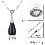 Unisex Titanium Pendant Perfume Bottle Openable PN-026