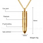 Men's Titanium Pendant Cross Bullet Multi Colours PN-870