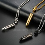 Men's Titanium Pendant Cross Bullet Multi Colours PN-870