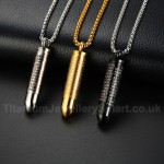 Men's Titanium Pendant Cross Bullet Multi Colours PN-870