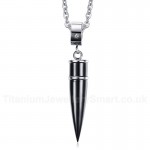 Men's Titanium Pendant Bullet PN-437